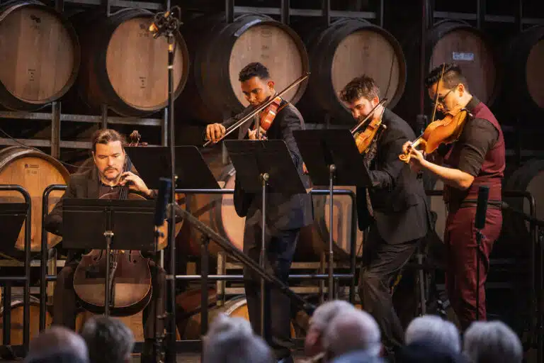 CorioleMusicFestival2024-FirstBatch-PhotosbyJamois-48 - Simon Cobcroft (cello), Martin Alexander (viola), Glenn Christen (violin), David Dalseno (violin)